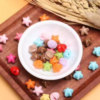 100 шт., 11 мм, морская звезда ярких цветов, свободные бусины-разделители, сделай сам, изготовление ювелирных изделий, кулон, ожерелье, браслет разноцветный