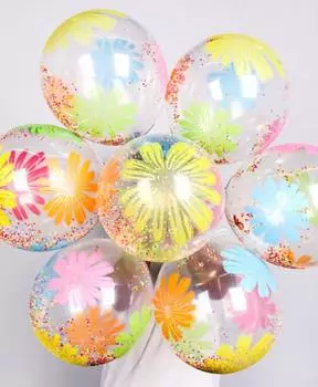 100 шт. 12-дюймовых шаров с блестками в виде хризантем, латексные шары из пенопласта в виде хризантем, подходят для шаров на день рождения, украшения для свадебной вечеринки AVE 100PCS