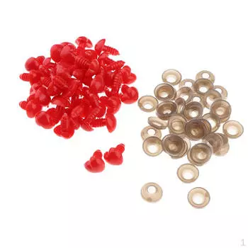 100 шт. 12 мм/18 мм шайбы, безопасные глаза, медведь, кукла, куклы, игрушки, инструмент ручной работы, DIY инструмент - красный, as