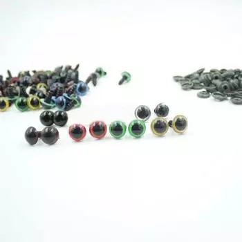 100 шт. 12 мм пластиковые безопасные глаза для DIY кукольных ремесел мягкая игрушка-животное золотой