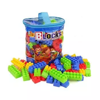 100 шт. 130 шт. прозрачный рюкзак для хранения, строительные блоки, ПВХ, крупные кирпичи, образовательные игрушки для детей, подарок 100Pcs Barrel Bag