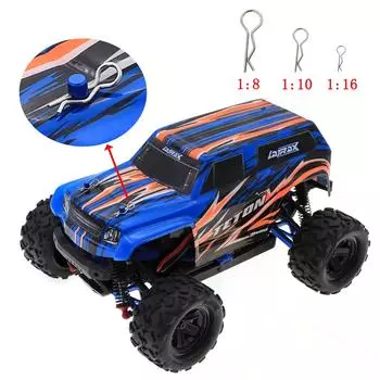 100 шт. 1:16 универсальных автомобильных зажимов для корпуса, пряжек 02053 86090 85734 R, замена зажимов для HSP 16 серебряный