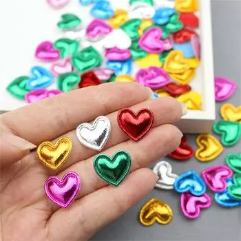 100 шт. 1,7*1,6 см сердечки из искусственной кожи с подкладкой аппликации для одежды шляпы шпильки украшения аксессуары DIY ремесло смущение One Size синий