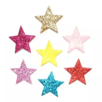 100 шт. 20 мм разноцветные мягкие блестящие кожаные аппликации со звездами/скрапбукинг изготовление карточек ремесленные украшения аксессуары разноцветный