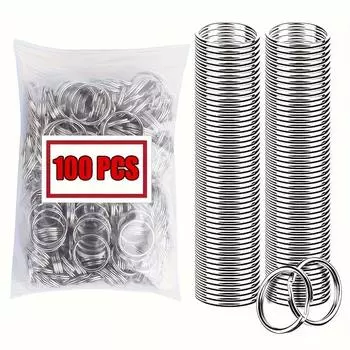 100 шт. 20 мм железные брелоки многофункциональные DIY брелок набор для дома автомобильные ключи прочные аксессуары 100pcs/set