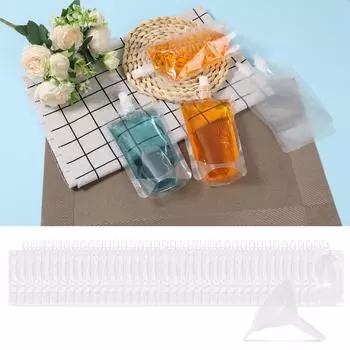 100 шт. 250 мл/500 мл упаковочные пакеты жидкие напитки молоко лосьон косметика шампунь гель для душа прозрачные портативные дорожные пакеты