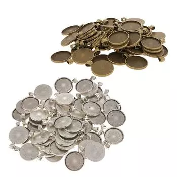 100 шт., 25 мм, круглая основа из сплава, камея, кабошон, подвески, подвеска, сделай сам, ремесло as described