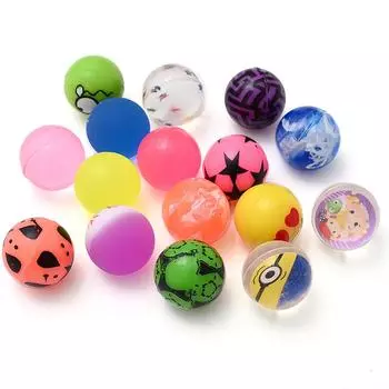 100 шт. 25 мм смешанный надувной мяч, забавные игрушечные шарики, однотонные плавающие прыгающие детские эластичные резиновые шарики, надувные игрушки 100pcs randomly