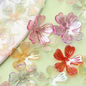 100 шт 26,5 мм цветочные бусины ожерелье кулон акриловые ювелирные изделия DIY бусины