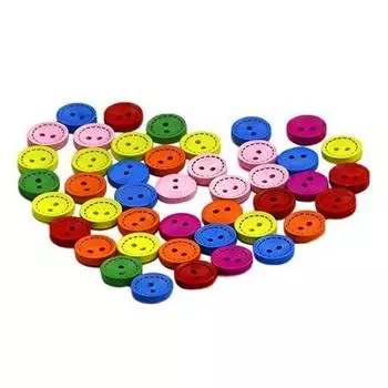 100 шт 2 отверстия красочные смешанные круглые деревянные пуговицы для шитья DIY ремесло скрапбукинг