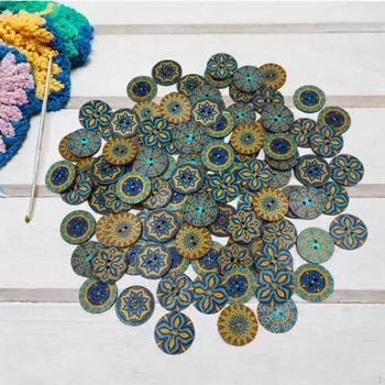 100 шт. 2-отверстия, пуговицы диаметром 1,5 см, деревянные, для рукоделия, шитья, для проектов по рукоделию