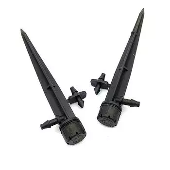 100 шт., 360 градусов, 8 отверстий, спринклеры, садовая теплица, регулируемая насадка для орошения, 13 см, заземляющая вилка для шланга 4/7 мм, полиэтиленовая труба чёрный