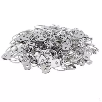 100 шт., 3,2 x 1,5 см, D-кольцо с одним отверстием, крючки для картин, настенные вешалки, сверхмощные