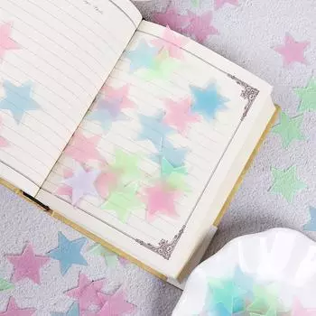 100 шт. 3D звезды светятся в темноте люминесцентные пластиковые наклейки на стену для дома разноцветный