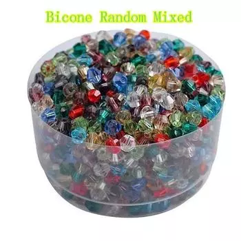 100 шт., 4 мм, очаровательные биконусные блестящие хрустальные бусины-разделители, свободные бусины для изготовления браслетов и ожерелий своими руками разноцветный