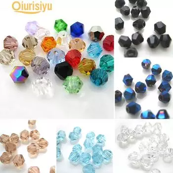 100 шт. 4 мм свободные ромбовидные бусины для ожерелья, браслета, подвески в подарок золотистый