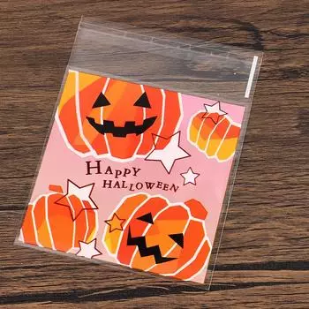 100 шт. 4-в-1 упаковка для конфет на Хэллоуин, самозапечатывающийся пакет для подарка на вечеринку в честь фестиваля призраков, сумка для закусок и сладостей