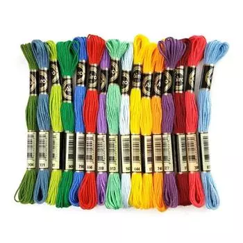 100 шт., 50 цветов, 8 метров, нитки для вышивания, полиэфирная хлопковая нить, аксессуары ручной работы, нить для вышивания
