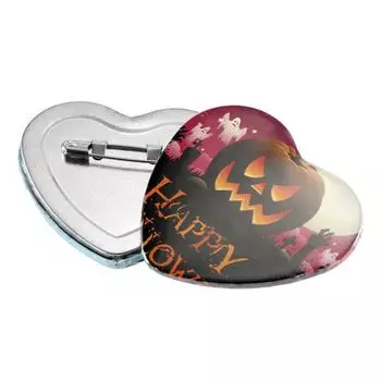 100 шт. 57x53 мм значки в форме сердца, детали для изготовления, металлические пустые значки в форме сердца, материалы для самостоятельного изготовления пуговиц