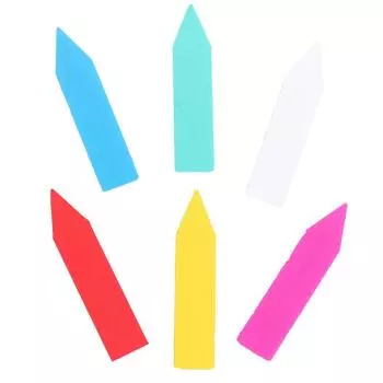 100 шт 5*1 см этикетки для растений комнатные бонсай имя бирка пластиковые разноцветные бирки для садоводства розовый