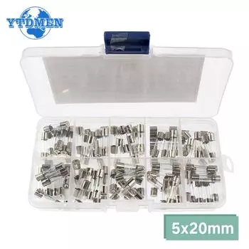 100 шт. 5*20 мм быстровыдувная стеклянная трубка автомобильная стеклянная трубка ассорти набор 0.25 0.3 0.5 0.75 1 2 3 4 5 6A 0.25A-6A хаки