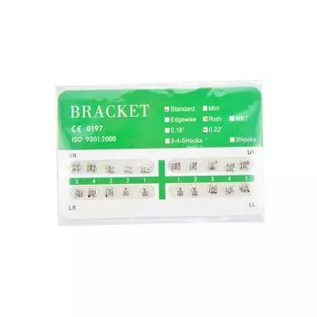 100 шт./5 шт. в упаковке, стоматологические ортодонтические кронштейны, стандартный Roth 022, без крючков