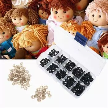 100 шт. 6-12 мм пластиковые безопасные игрушечные глаза для куклы-медведя, куклы-животного, ремесла