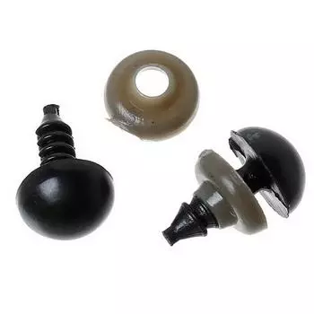 100 шт. 6-12 мм пластиковые черные безопасные глаза для куклы Теди Медведь животное кукольный ремесло 8mm