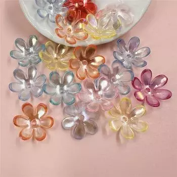 100 шт., 6 лепестков, цветочный сосуд, аксессуары для самостоятельной работы, материалы ручной работы, изготовление ювелирных изделий для волос, мода разноцветный