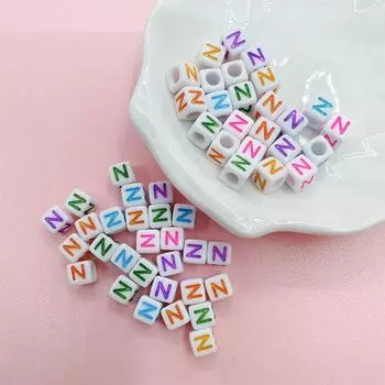 100 шт. 6 мм 26 букв «сделай сам» для акриловых бусин для изготовления ювелирных изделий, кулон, ожерелье, браслет, оптовая продажа B