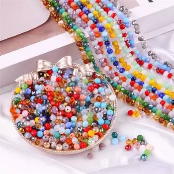 100 шт. 6x4 мм австрийские граненые хрустальные бусины, подвески, круглые круглые свободные бусины-разделители для изготовления ювелирных изделий, браслет, серьги, аксессуары чёрный