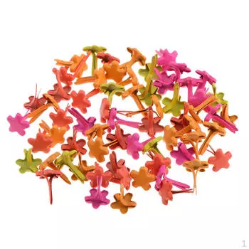 100 шт. 7,5 мм разноцветные металлические штифты с цветком для изготовления карточек для скрапбукинга DIY Craft