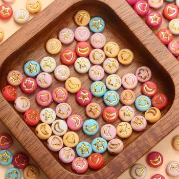 100 шт 7 мм акриловые цветные бусины в форме сердца с буквами DIY материал ювелирные изделия браслет ожерелье аксессуары