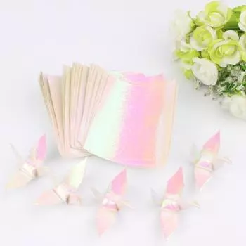 100 шт 7 см жемчужно-белая квадратная бумага для оригами односторонняя поделка своими руками красочный скрапбукинг