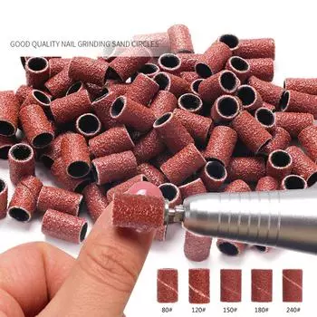 100 шт. 80/120/150/180/240 шлифовальных лент для маникюрного дрели мелкозернистые шлифовальные ленты для маникюрного дрели шлифовальная насадка 150