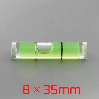 100 шт. 8*35 мм Мини Квадратный Спиртовой Уровень Прозрачный Пластик Зеленый пузырек Нестандартные Размеры