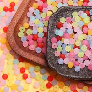 100 шт. 8 мм акриловые круглые матовые свободные бусины «сделай сам» для изготовления кулонов, ожерелий, браслетов, ювелирных изделий