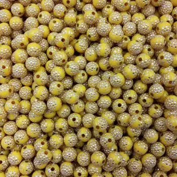 100 шт. 8 мм ювелирные аксессуары для изготовления ювелирных изделий акриловые свободные бусины DIY ремесла ожерелье браслет высокого качества блестящие модные Babysbreath 6