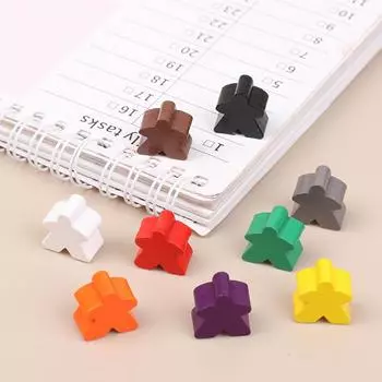 100 шт. 9 цветов 16 мм деревянные дополнительные настольные игровые пешки детали сменные настольные игровые компоненты и аксессуары для обновления жёлтый