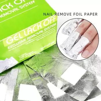 100 шт. эффективное средство для удаления лака для ногтей, хорошее, удобное в использовании, фольга для удаления лака для ногтей, гаджет для снятия лака с ногтей 100pcs