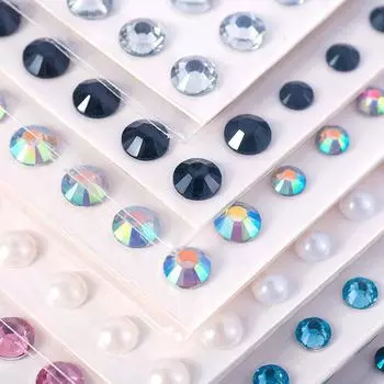 100 шт. акриловая дрель-наклейка для глаз, лица, макияжа, стразы, украшения для ногтей