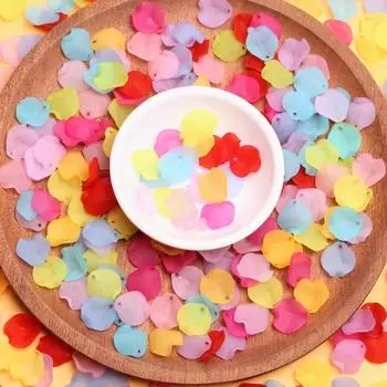 100 шт. акриловый лепесток прозрачный жемчуг DIY аксессуар материал форма цветка лепесток DIY браслет ожерелье ручной работы 15*15mm 100Pcs