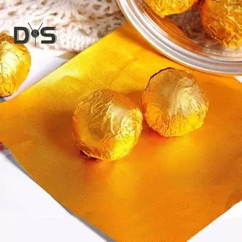 100 шт., алюминиевая фольга, водонепроницаемая упаковочная бумага, портативная термостойкая неувядающая оберточная бумага для шоколада, кухонные принадлежности 8 cm