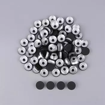 100 шт. алюминиевая крышка для медицинского флакона, крышка для медицинской бутылки, внешний диаметр 20 мм чёрный