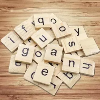 100 шт., английский алфавит, слово, скрапбукинг, буквенный блок, головоломка, детская игрушка цвет старого дерева