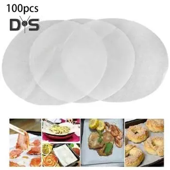 100 шт антипригарная бумага для выпечки хлеба, закусок, пароварка, фритюрница, лист, кухонный инструмент 15cm