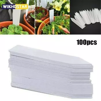 100 шт. этикетки для садовых растений, аксессуары для растений, цветочные горшки, пластиковые бирки для растений, маркеры для питомника, этикетки, подносы, маркировка, инструмент «сделай сам» 100pcs