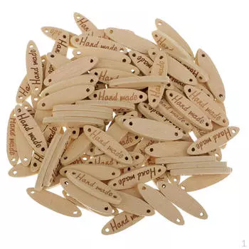 100 шт., этикетки с отверстиями, пуговицы, бирки для шитья, украшения одежды