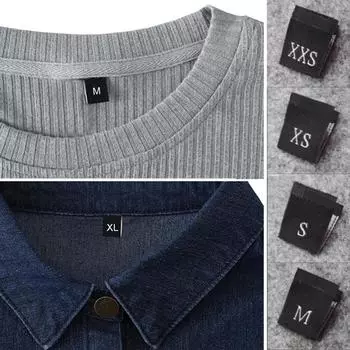 100 шт. этикетки с высотой, размер, номер, тканые топы XXS-7XL, одежда