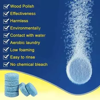 100 шт. Автомобильное лобовое стекло, концентрированная шипучая таблетка, омыватель стеклоочистителя, твердый стеклоочиститель, обычный концентрированный, индивидуальная упаковка